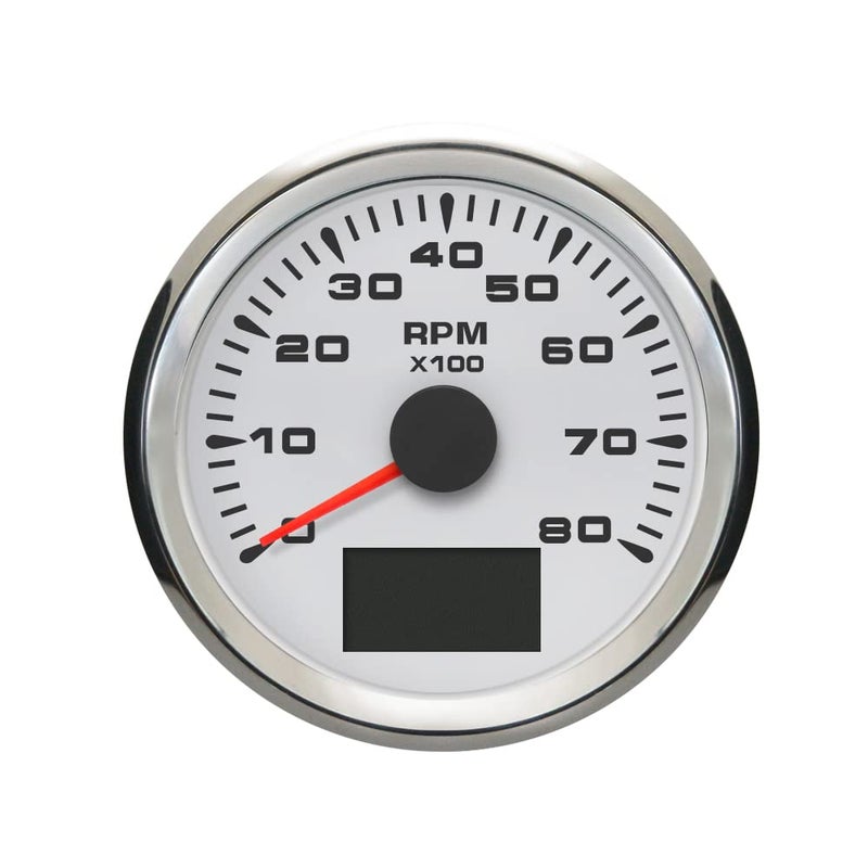 ELING Universal Tachometer Tacho Gauge 8000RPM for Auto Marine Yacht Vehicle with 8 Colors Backlight 85mm 9-32V - Image 1